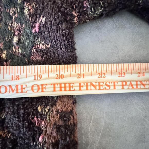 Peruvian Connection Sweater Cardigan Womens Large Brown Wool Aztec Knit Boho - Picture 7 of 8